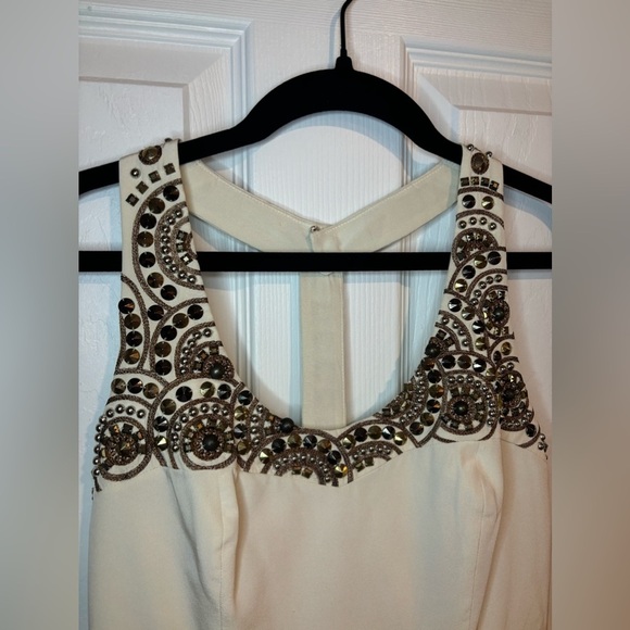 Tibi NY Cream Beaded bubble Dress 4 - Picture 2 of 10